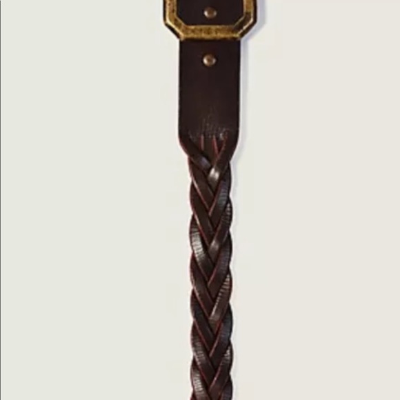 New True Religion Unisex Braided Belt Leather Brown 28 - Picture 6 of 7